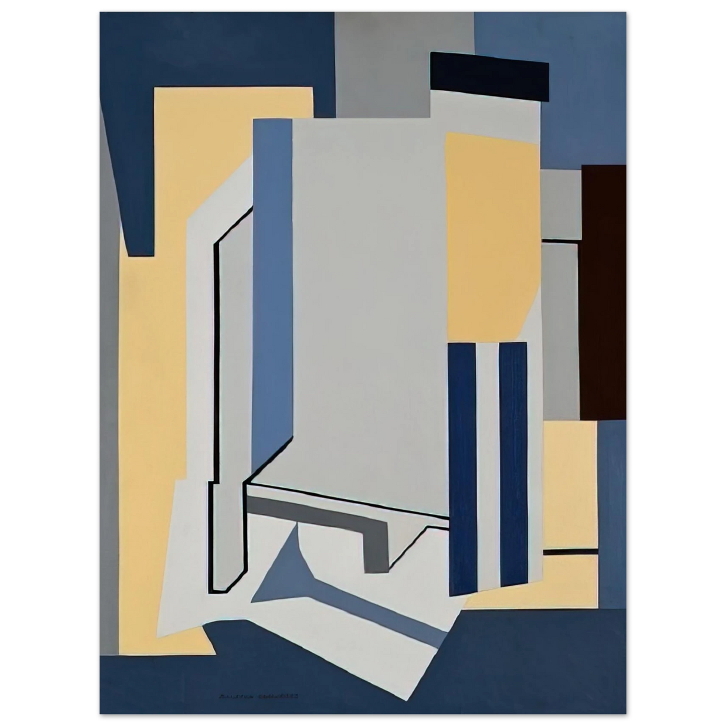 Ralston Crawford - St. Ann Street - 1954  75x100 cm / 30x40inches Fine Art Poster