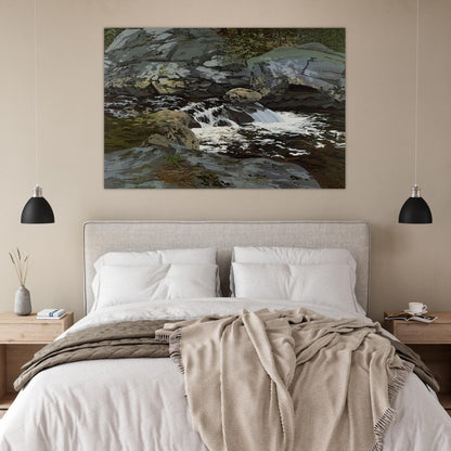 Cascade - 1974 - Neil Welliver Art Prints - 100x150 cm / 40x60″ inches | Neil Welliver Poster | Neil Welliver Prints