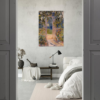 The Garden Gate - claude monet Brushed Aluminum Print - 70x100 cm / 28x40 inches | claude monet Aluminum Print | claude monet Prints