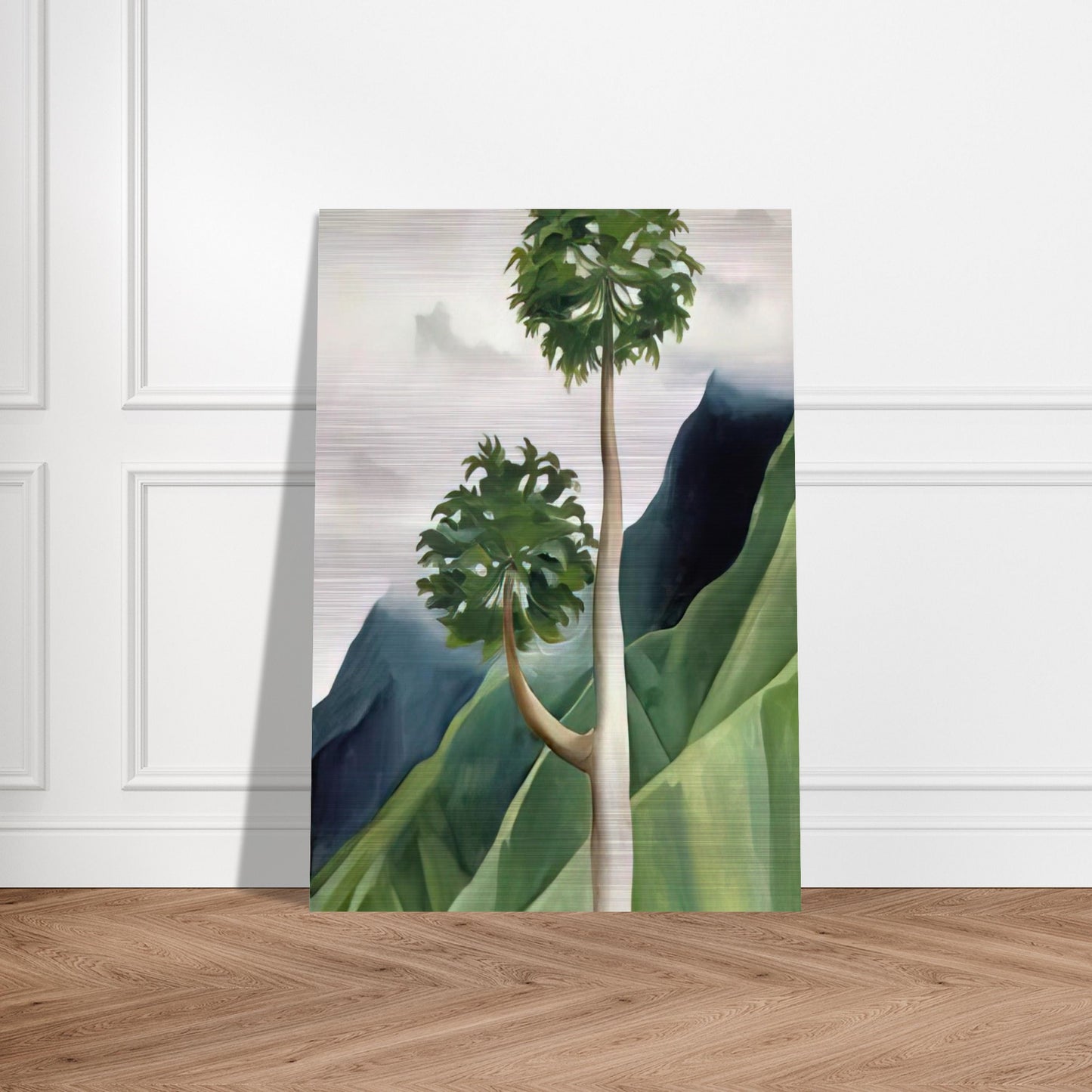 Papaya Tree-Iao Valley - Georgia O'Keeffe Brushed Aluminum Print - 70x100 cm / 28x40 inches | Georgia O'Keeffe Aluminum Print | Georgia O'Keeffe Prints