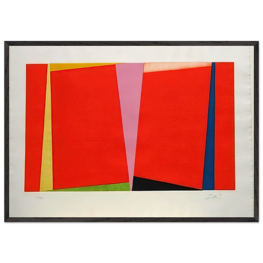 Untitled - 1970 N14 - Larry Zox 70x100 cm / 28x40 inches Framed Art Print – Black Wooden Frame