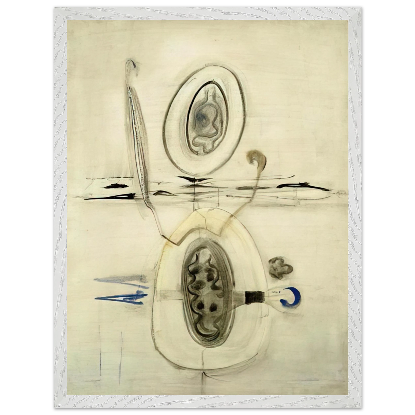 Mark Rothko - Untitled - 1940 Wall Art - 21x29.7 cm / 8x12" - Premium Wooden Framed Poster With Fine Art Paper-canvas - White frame