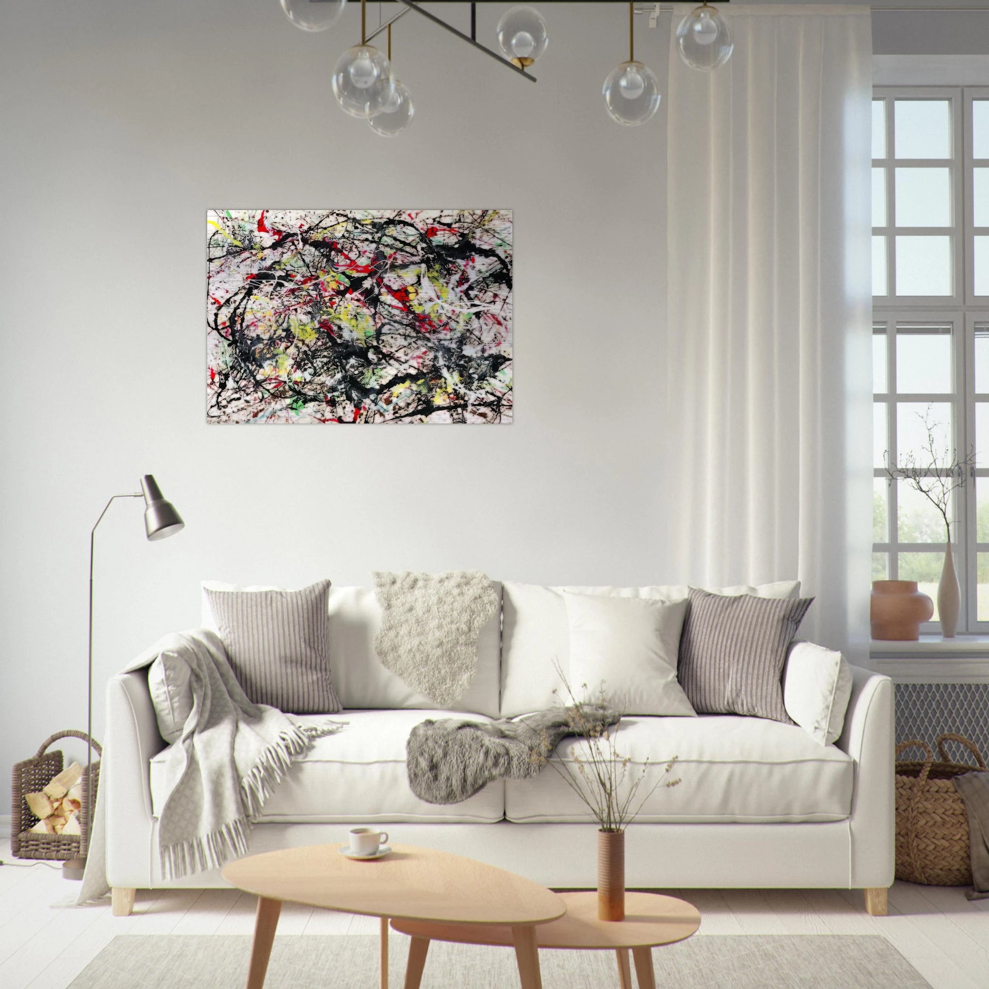 NUMBER 48 1949 - Jackson Pollock Brushed Aluminum Print - 70x100 cm / 28x40 inches | Jackson Pollock Aluminum Print | Jackson Pollock Prints