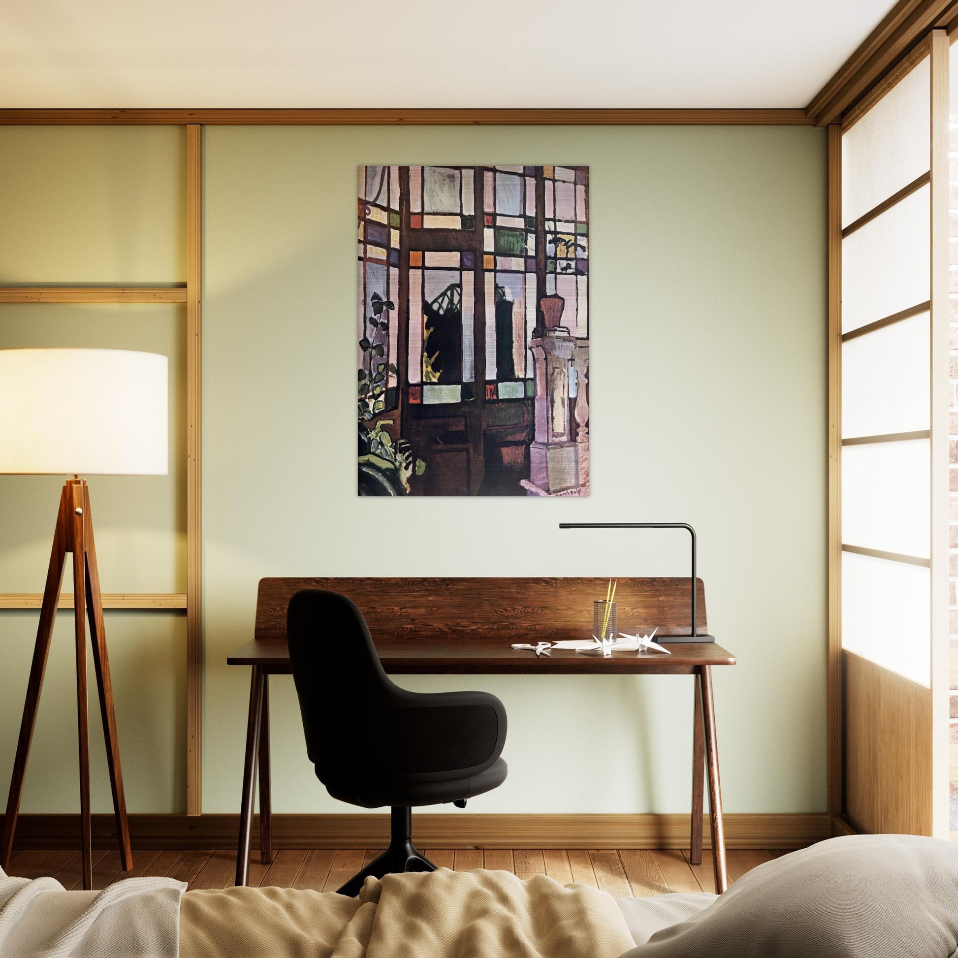 WINDOW WITH COLOURED GLASSES 1906 - Raoul Dufy Brushed Aluminum Print - 70x100 cm / 28x40 inches | Raoul Dufy Aluminum Print | Raoul Dufy Prints