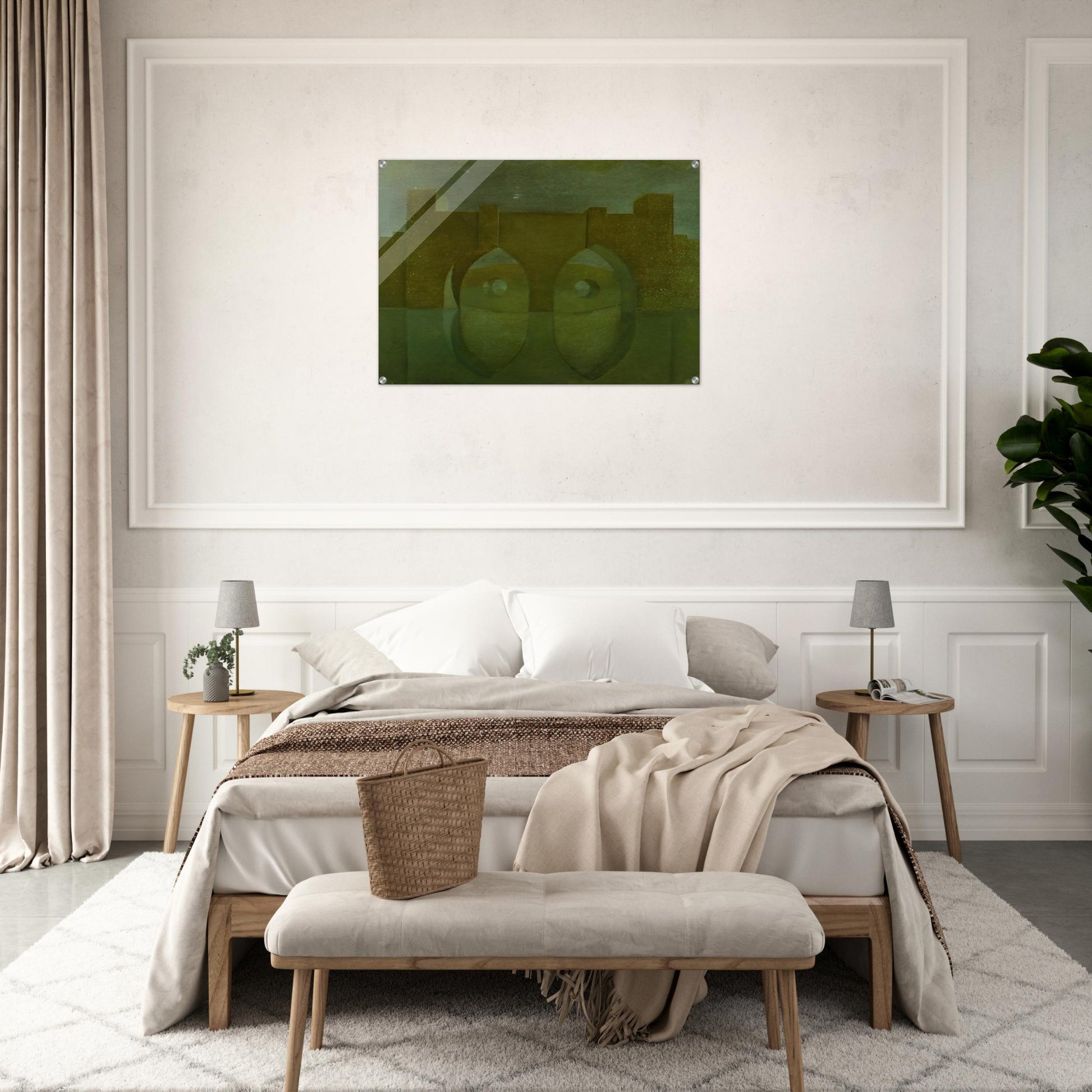 UNTITLED BRIDGE WITH REFLECTIONS SKETCH FOR A DUAL IMAGE PICTURE UNFINISHED - Salvador Dali Acrylic Print - 70x100 cm / 28x40″ inches