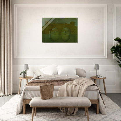 UNTITLED BRIDGE WITH REFLECTIONS SKETCH FOR A DUAL IMAGE PICTURE UNFINISHED - Salvador Dali Acrylic Print - 70x100 cm / 28x40″ inches