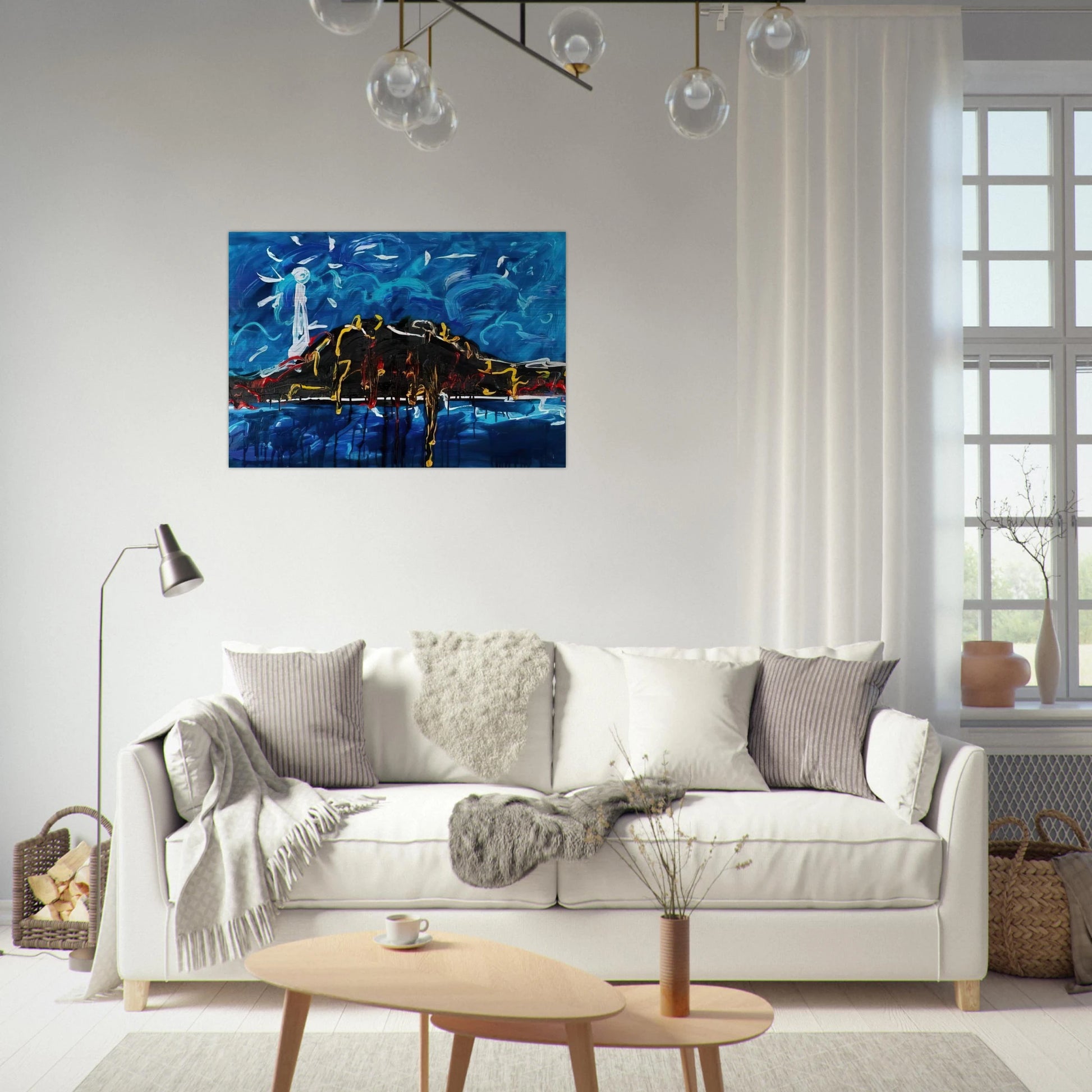 Il Vulcano - Art Informel - Mario Schifano Brushed Aluminum Print - 70x100 cm / 28x40 inches | Mario Schifano Aluminum Print | Mario Schifano Prints