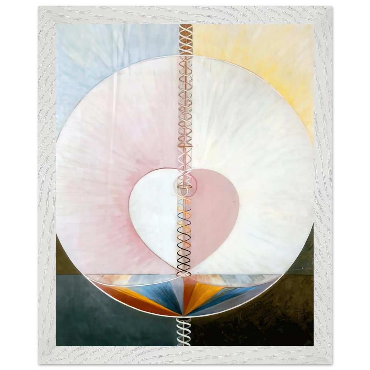 Hilma af Klint - WHAT A HUMAN BEING IS 1910 Wall art - 15x20 cm / 6x8 Inches - Premium Wooden Framed Poster With Fine Art Paper - Black frame