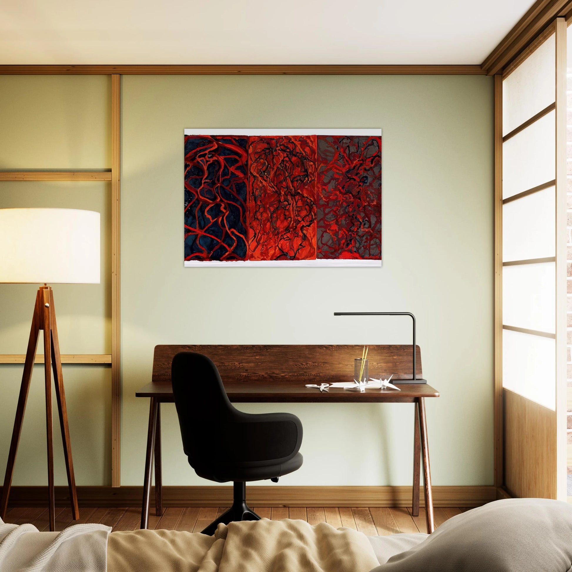 Nevisian Triptych - 2008 - Brice Marden Brushed Aluminum Print - 70x100 cm / 28x40 inches | Brice Marden Aluminum Print | Brice Marden Prints