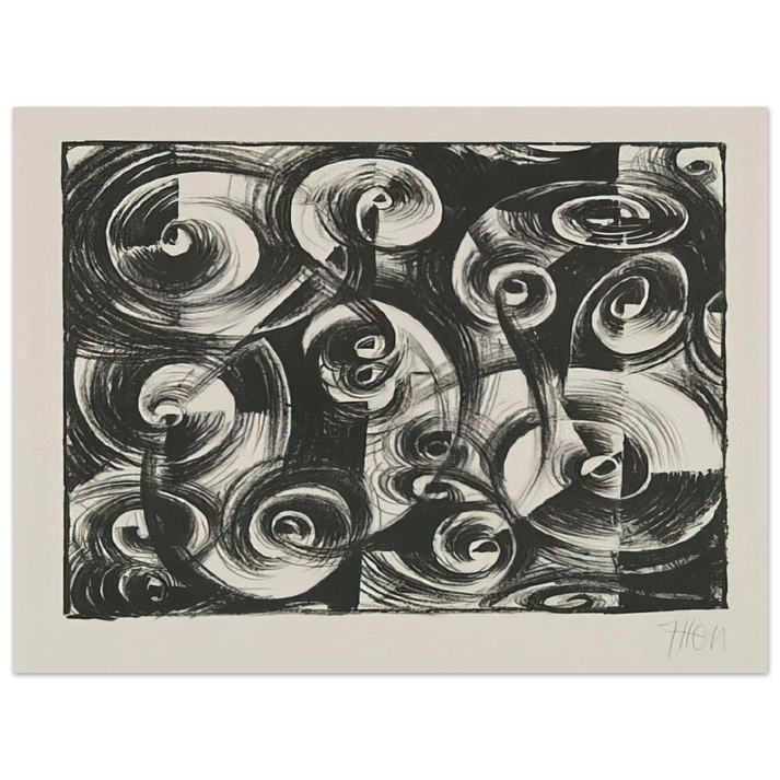 Johannes Itten - Linienrhythmus - 1919  75x100 cm / 30x40inches Fine Art Poster