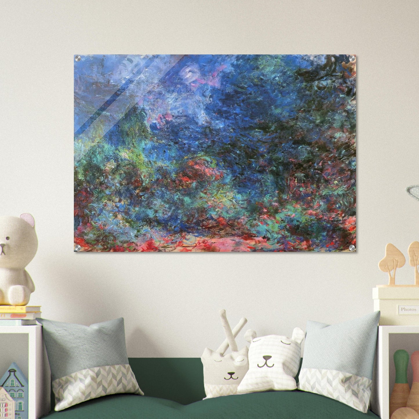 The House at Giverny Viewed from the Rose Garden - claude monet Acrylic Print - 70x100 cm / 28x40″ inches