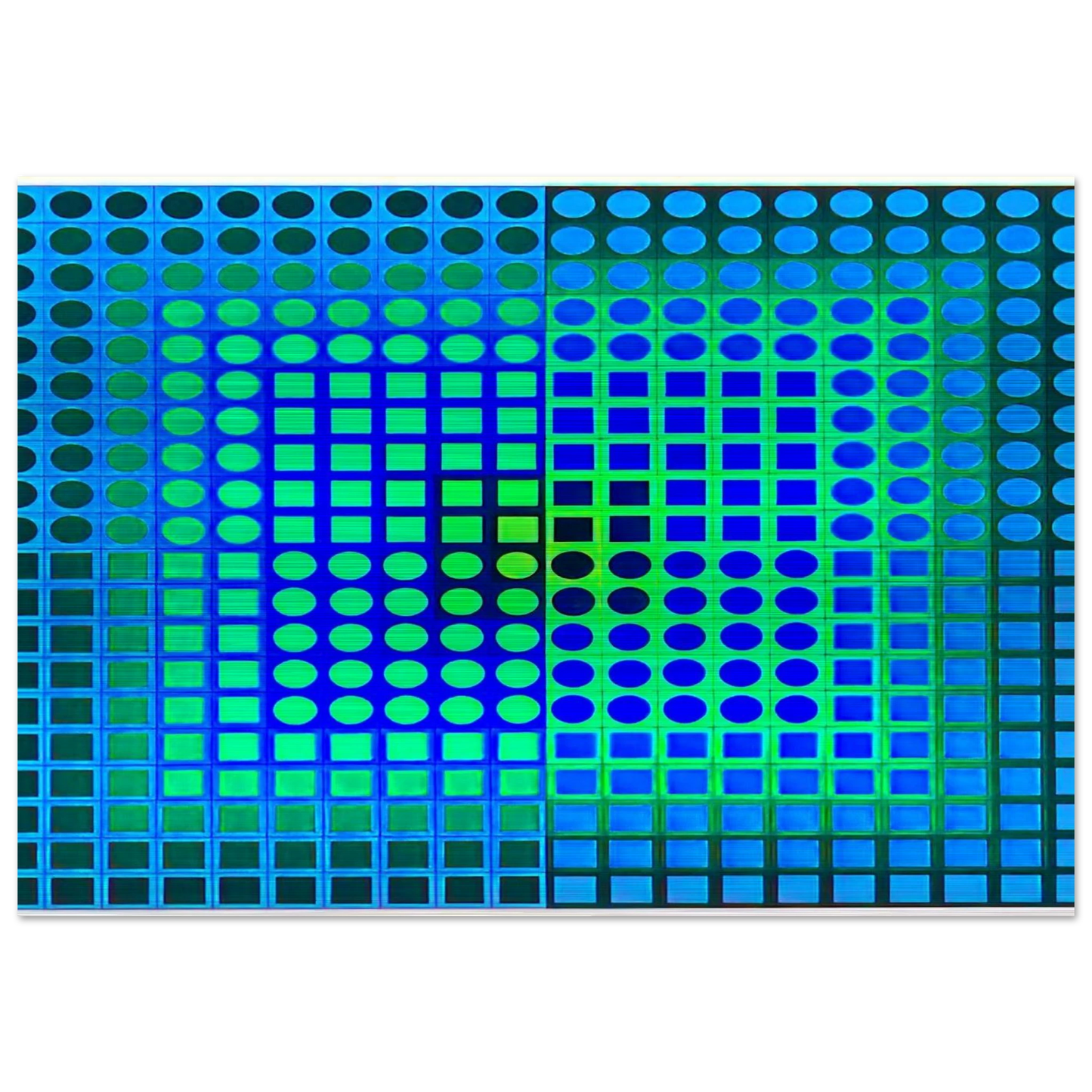 Zoeld V - 1967 - Victor Vasarely Brushed Aluminum Print - 70x100 cm / 28x40 inches | Victor Vasarely Aluminum Print | Victor Vasarely Prints