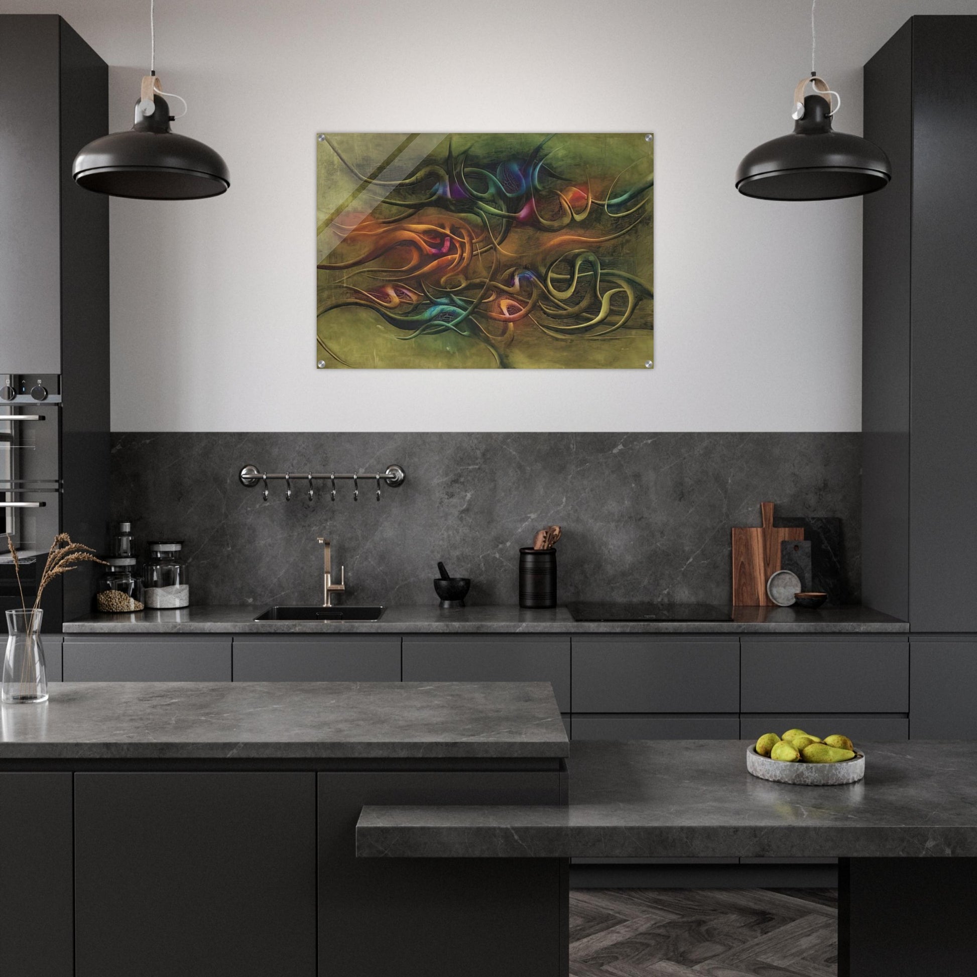 Peinture - Surrealism - Simon Hantai Acrylic Print - 70x100 cm / 28x40″ inches | Simon Hantai Wall Art | Simon Hantai Prints
