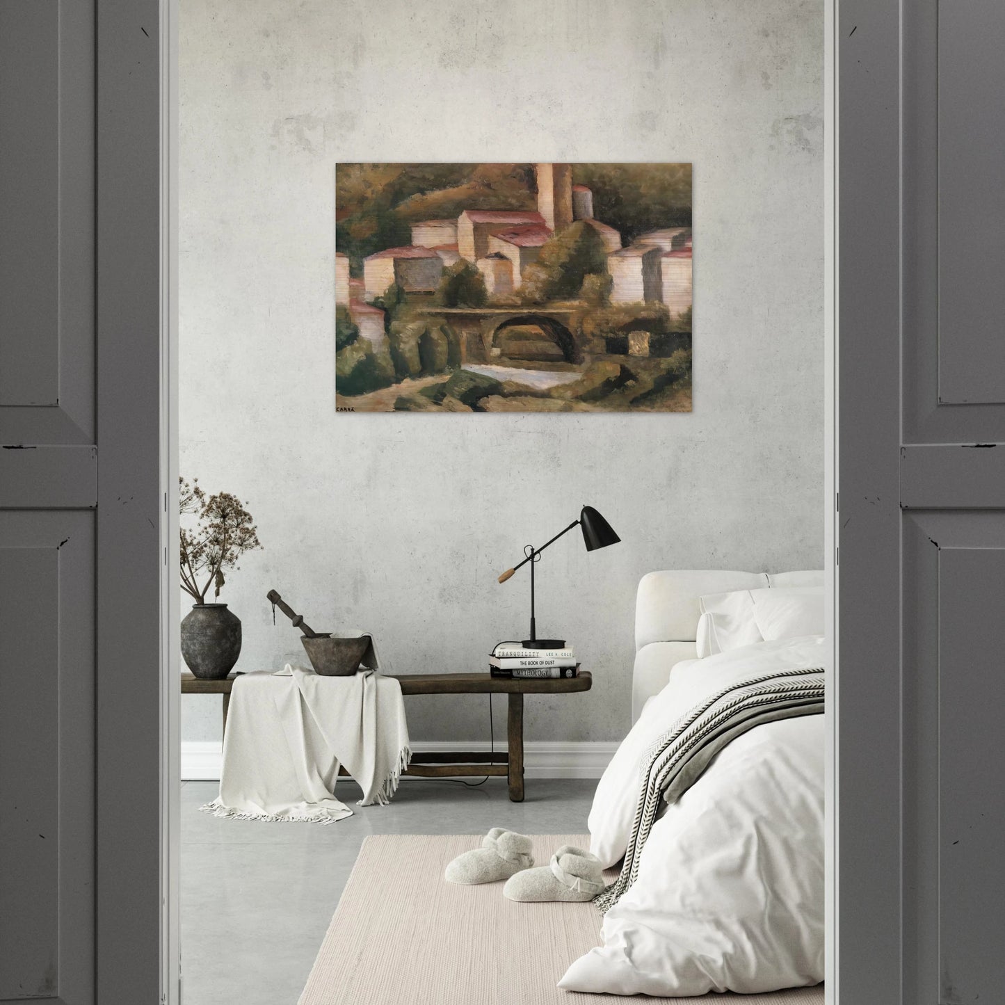 SAN GIACOMO DI VARALLO 1924 - Carlo Carra Brushed Aluminum Print - 70x100 cm / 28x40 inches | Carlo Carra Aluminum Print | Carlo Carra Prints