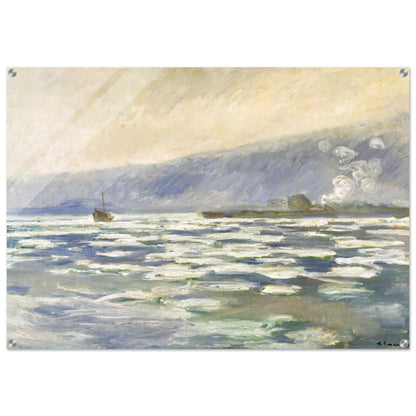 Ice, Lock Port Villez - claude monet Acrylic Print - 70x100 cm / 28x40″ inches