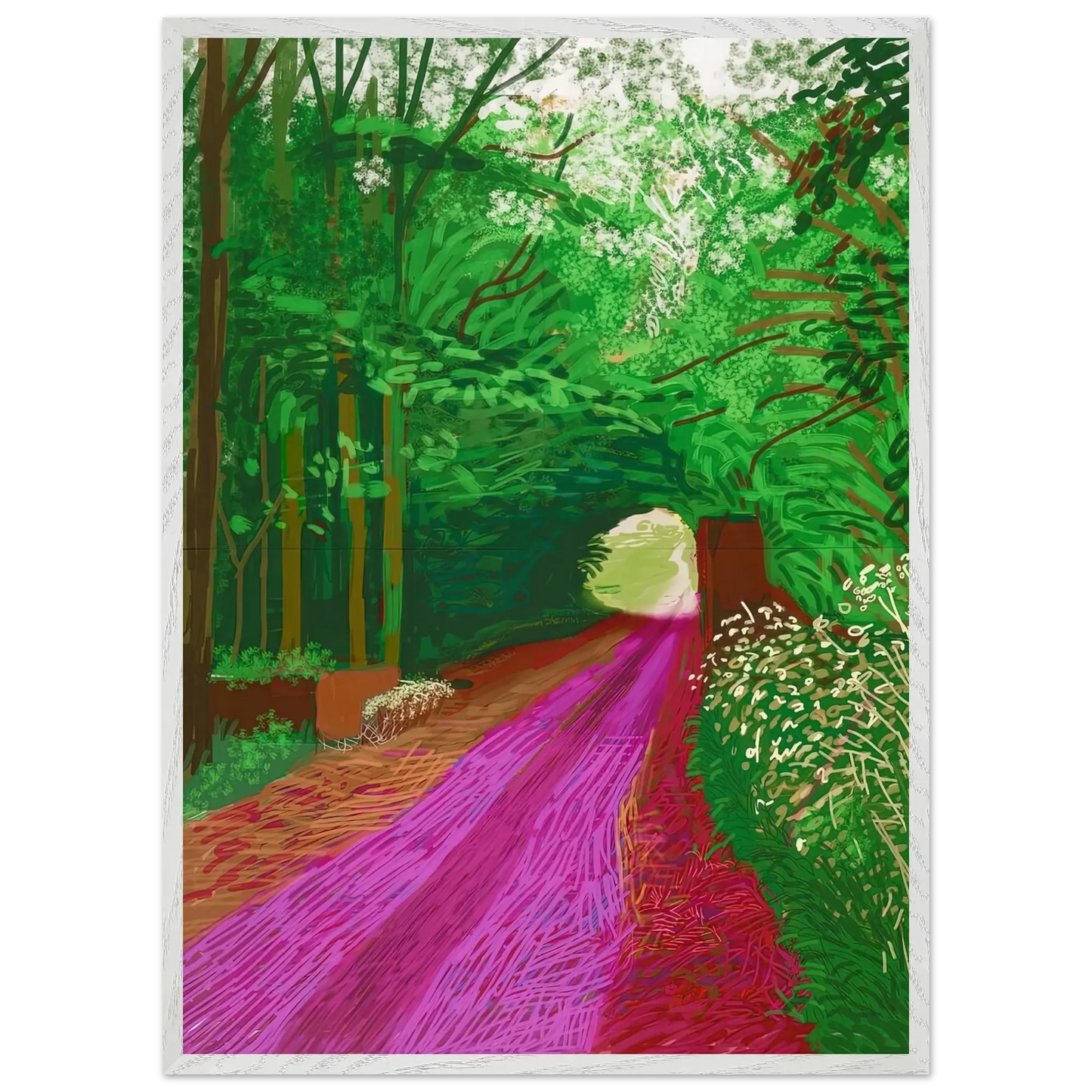 David Hockney - David Hockney Wall art - 28x43  cm / XL (11x17 inches) - Premium Wooden Framed Poster With Fine Art Paper - Black frame