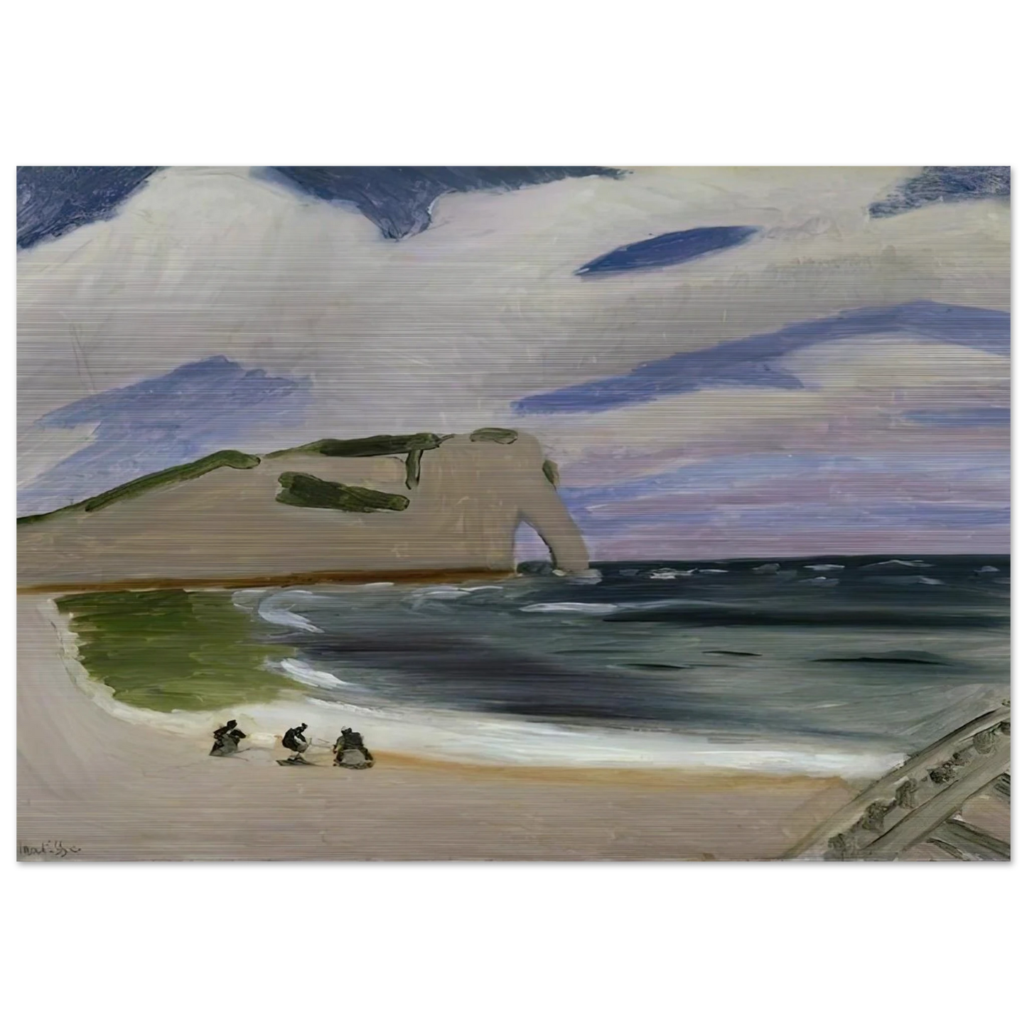 WOMEN ON THE BEACH ETRETAT 1920 - Henri Matisse Brushed Aluminum Print - 70x100 cm / 28x40 inches | Henri Matisse Aluminum Print | Henri Matisse Prints