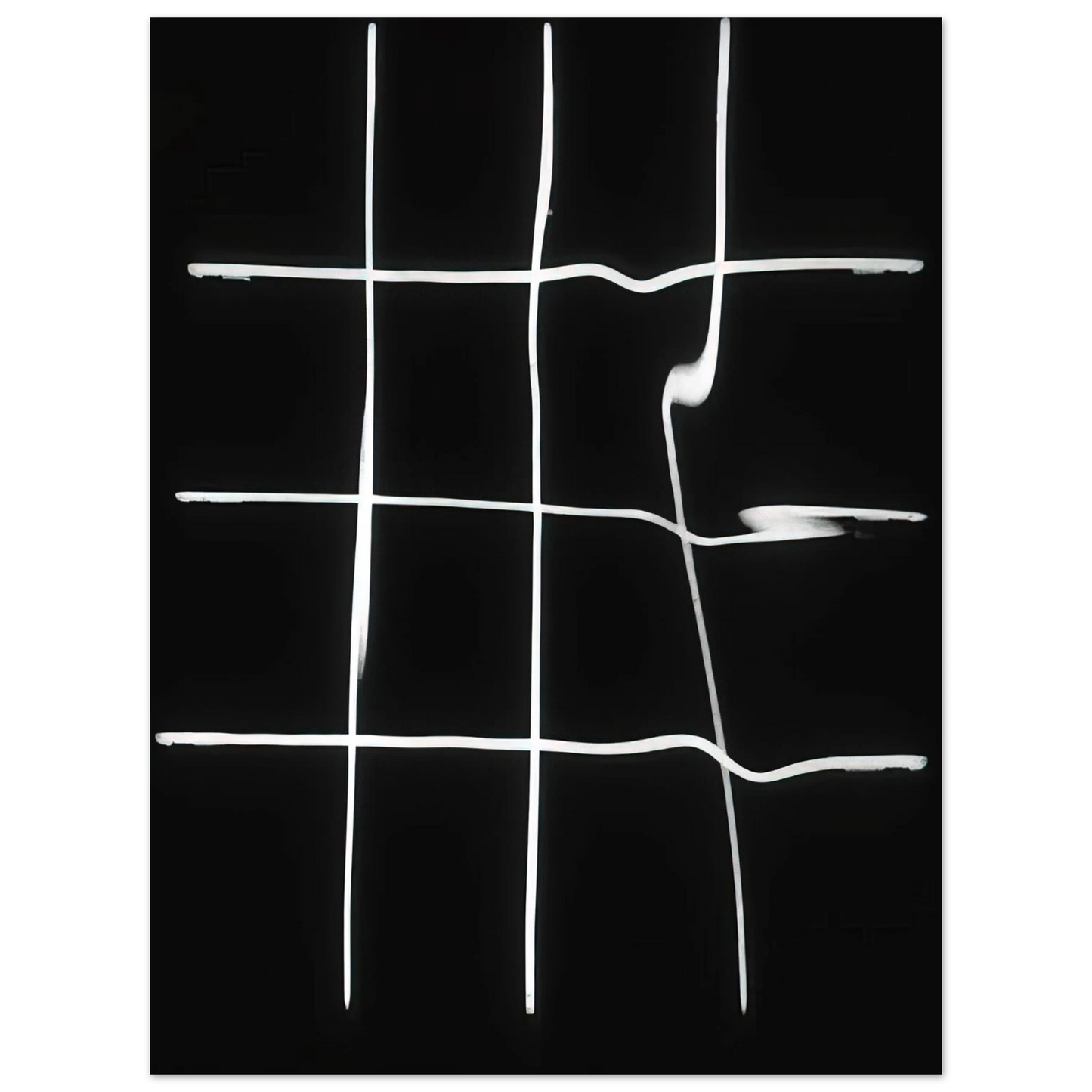 Francois Morellet - Reflections in water deformed by the spectator - 1964  75x100 cm / 30x40inches Fine Art Poster