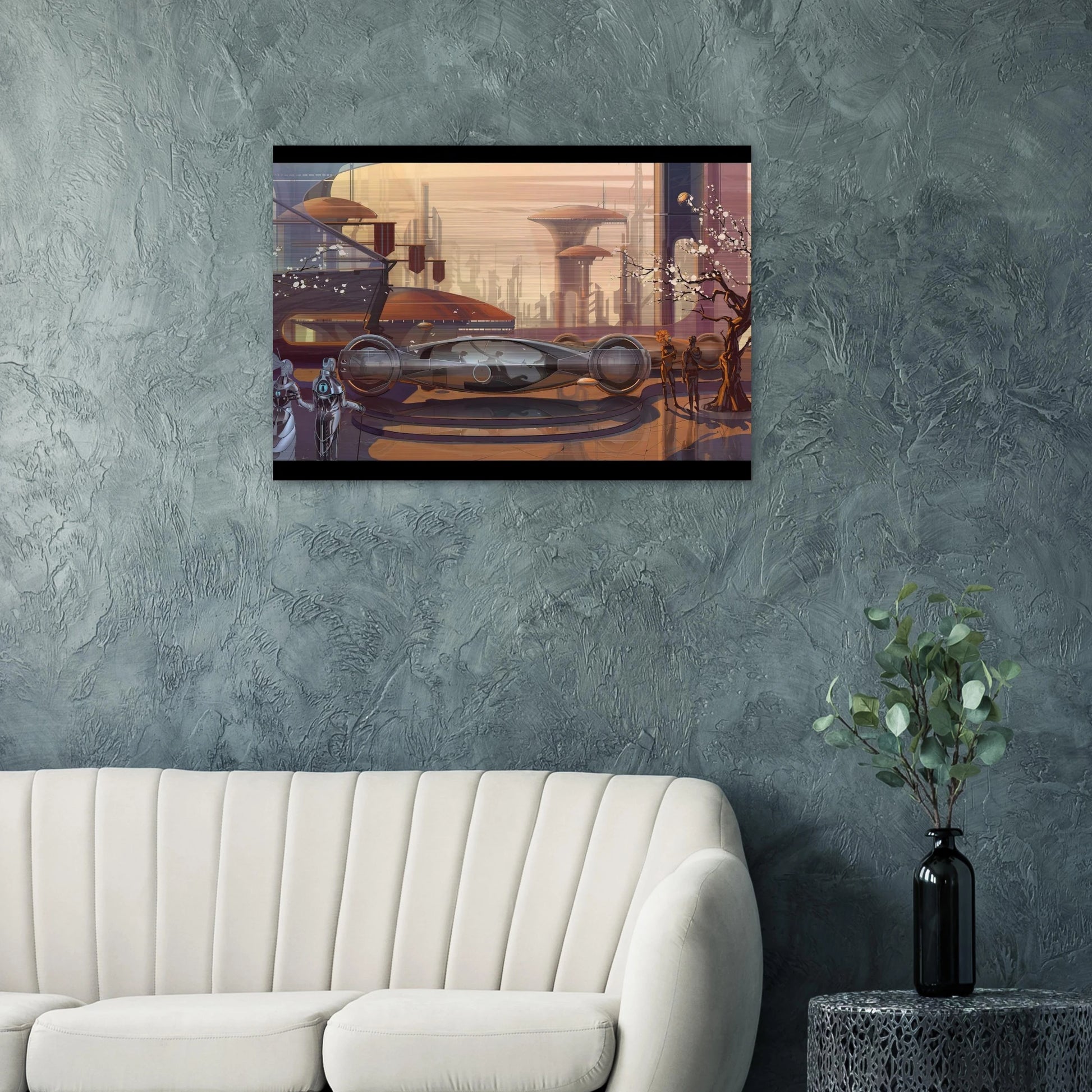Syd Mead - Syd Mead Brushed Aluminum Print - 70x100 cm / 28x40 inches | Syd Mead Aluminum Print | Syd Mead Prints