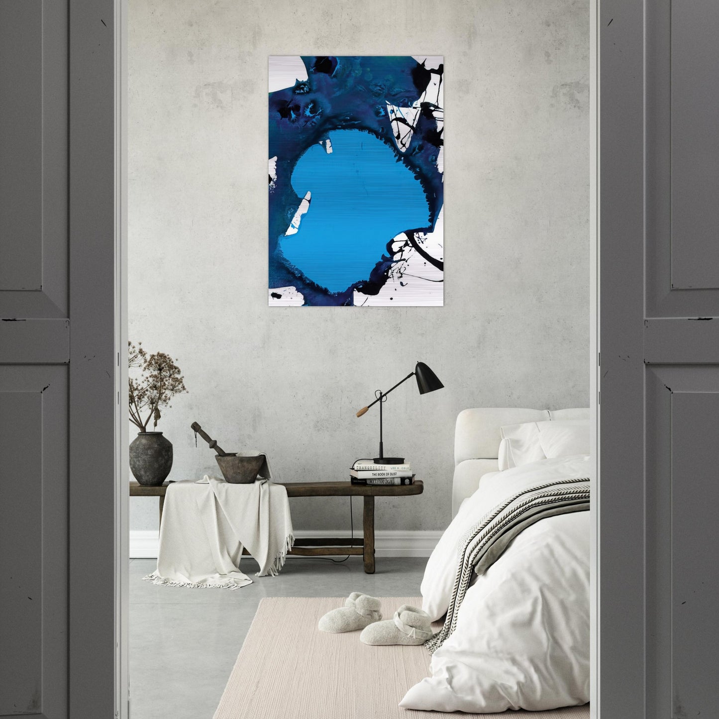 Untitled  SFP94-121  SFF 1791  - Sam Francis Brushed Aluminum Print - 70x100 cm / 28x40 inches | Sam Francis Aluminum Print | Sam Francis Prints