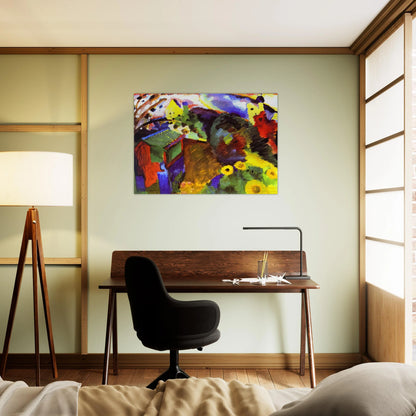 MURNAU GARDEN 1910 - Wassily Kandinsky Brushed Aluminum Print - 70x100 cm / 28x40 inches | Wassily Kandinsky Aluminum Print | Wassily Kandinsky Prints