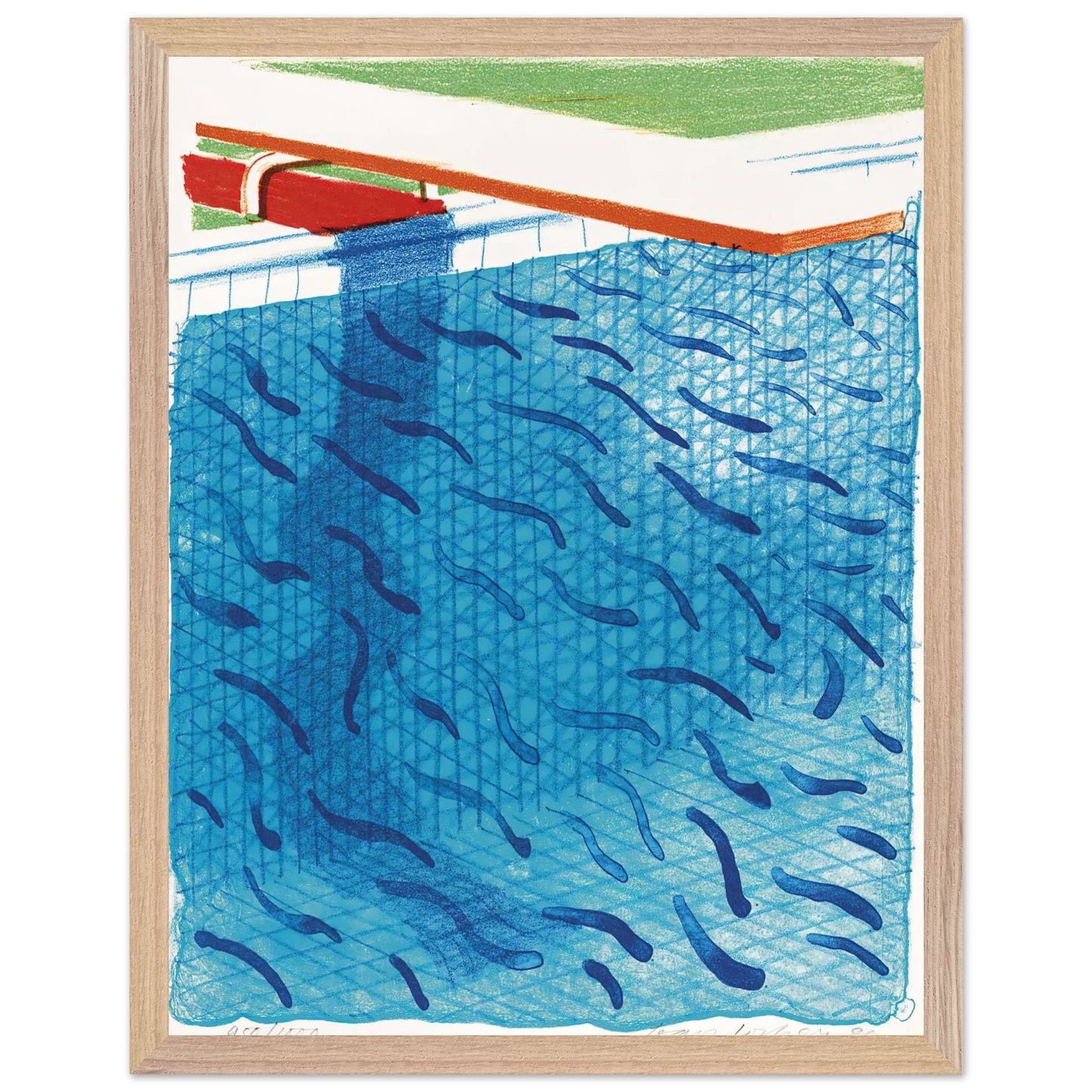 David Hockney - David Hockney Wall art - 15x20 cm / 6x8 inches - Premium Wooden Framed Poster With Fine Art Paper-canvas - Black frame