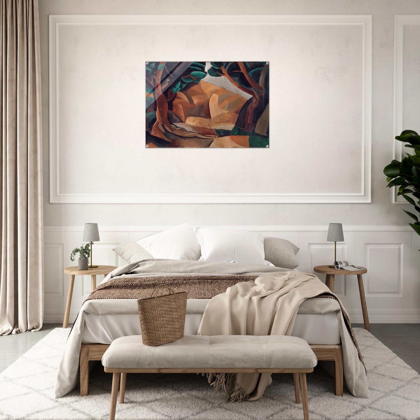 Paysage aux deux figures - 1908  France - Pablo Picasso Acrylic Print - 70x100 cm / 28x40″ inches | Pablo Picasso Wall Art | Pablo Picasso Prints