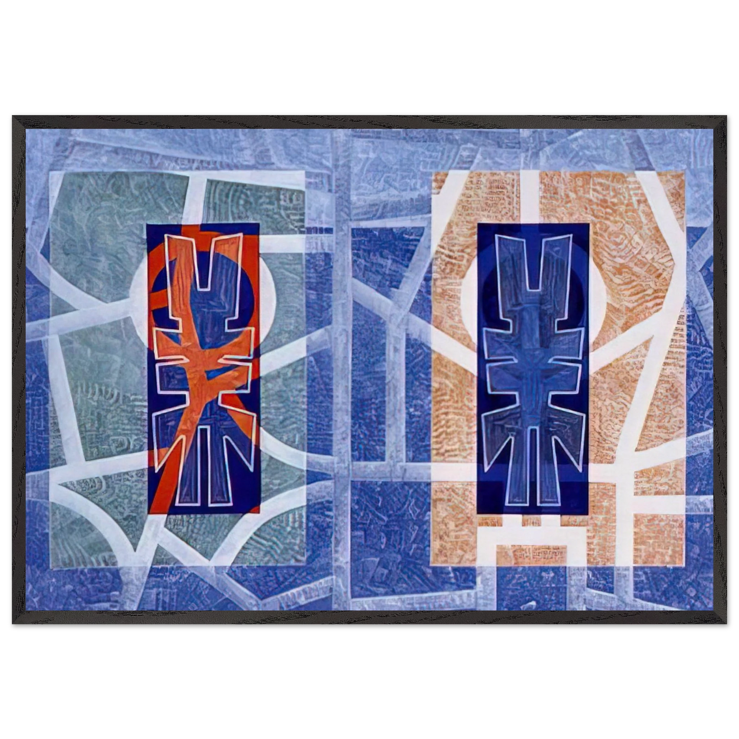 Oracle - 1971 - Jimmy Ernst 70x100 cm / 28x40 inches Framed Art Print – Black Wooden Frame
