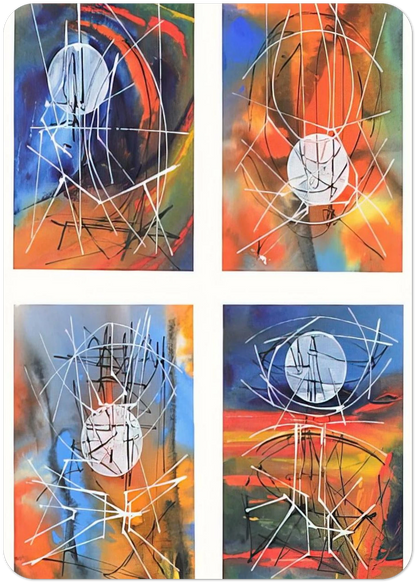 Four Days - 1979 By Jimmy Ernst Pack of 10 Post Cards | Jimmy Ernst Post Cards | A6 (10.5 x 14.8 cm) - 4.1 x 5.8 inches