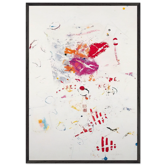 UNTITLED 1 N1 - Alighiero Boetti 70x100 cm / 28x40 inches Framed Art Print – Black Wooden Frame