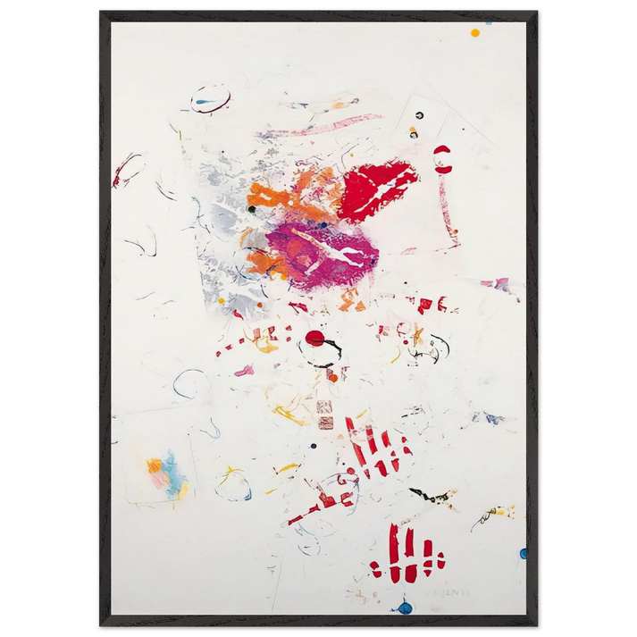 UNTITLED 1 N1 - Alighiero Boetti 70x100 cm / 28x40 inches Framed Art Print – Black Wooden Frame