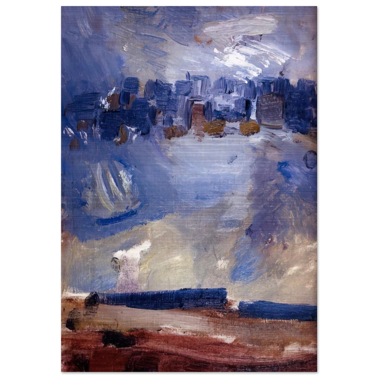 Wehawken Sequence - Abstract Art, Expressionism - John Marin Brushed Aluminum Print - 70x100 cm / 28x40 inches | John Marin Aluminum Print | John Marin Prints