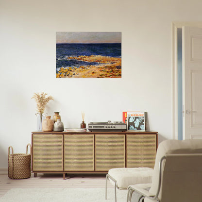 The Big Blue at Antibes - claude monet Brushed Aluminum Print - 70x100 cm / 28x40 inches | claude monet Aluminum Print | claude monet Prints