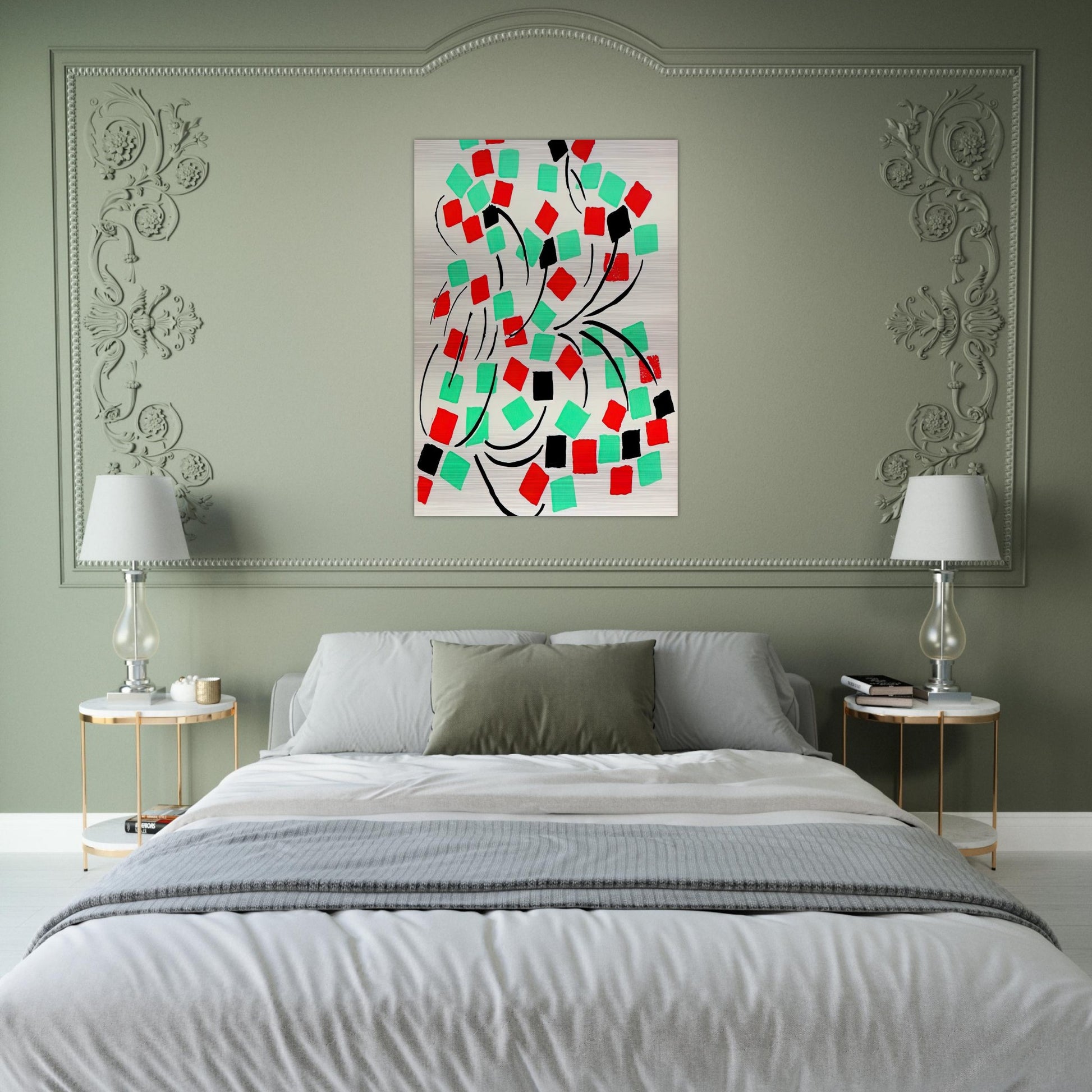 COMPOSITION 31 - Sonia Delaunay Brushed Aluminum Print - 70x100 cm / 28x40 inches | Sonia Delaunay Aluminum Print | Sonia Delaunay Prints