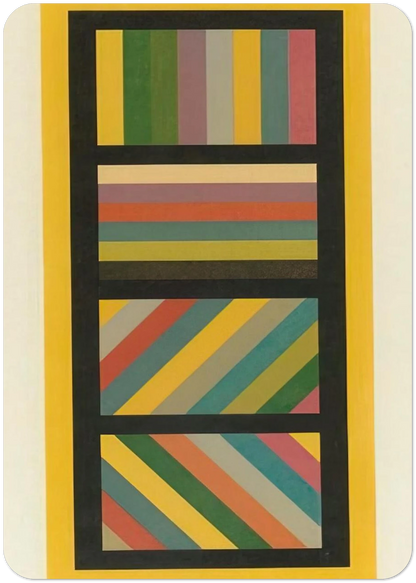Bands of Color in Four Directions By Sol LeWitt Pack of 10 Post Cards | Sol LeWitt Post Cards | A6 (10.5 x 14.8 cm) - 4.1 x 5.8 inches