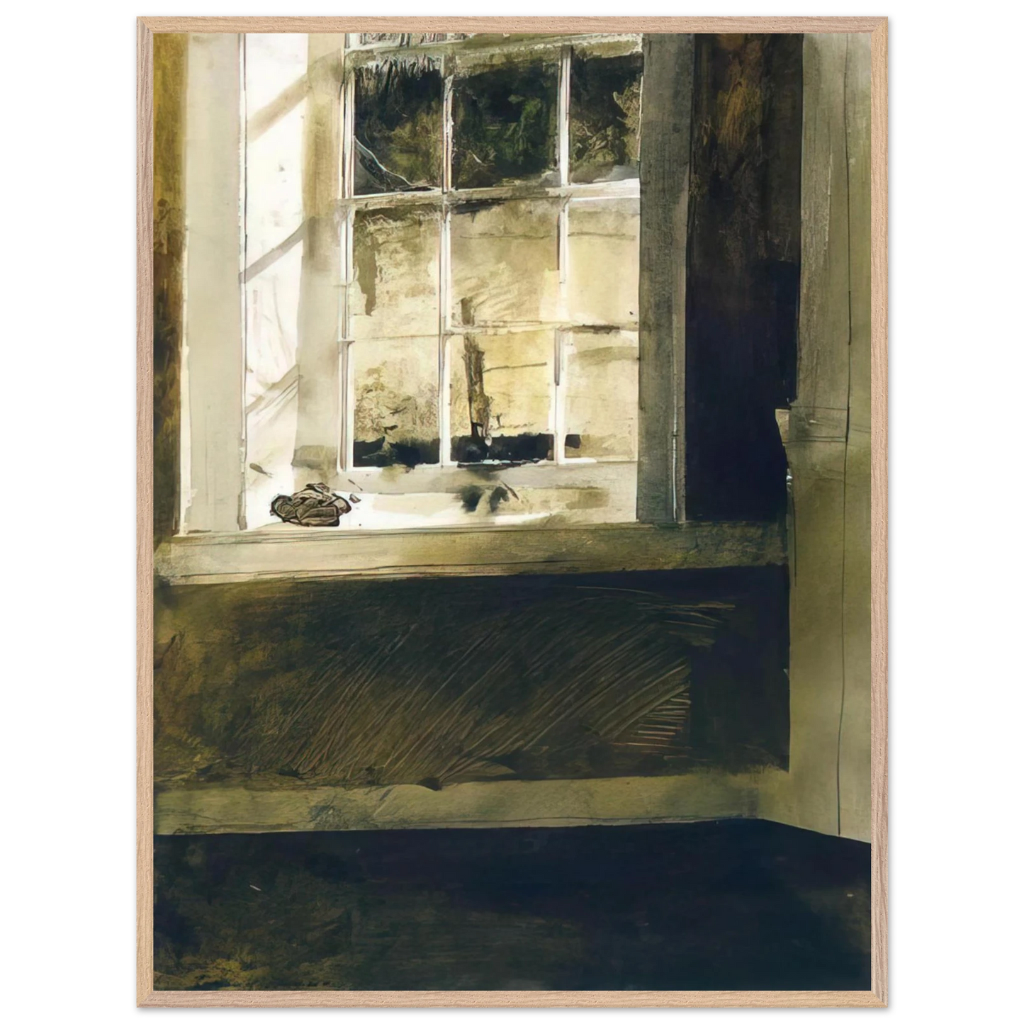 Andrew Wyeth - GROUNDHOG DAY 4 Wall Art - 30x40 cm / 12x16 inches - Premium Wooden Framed Poster With Fine Art Paper-canvas - Wood frame