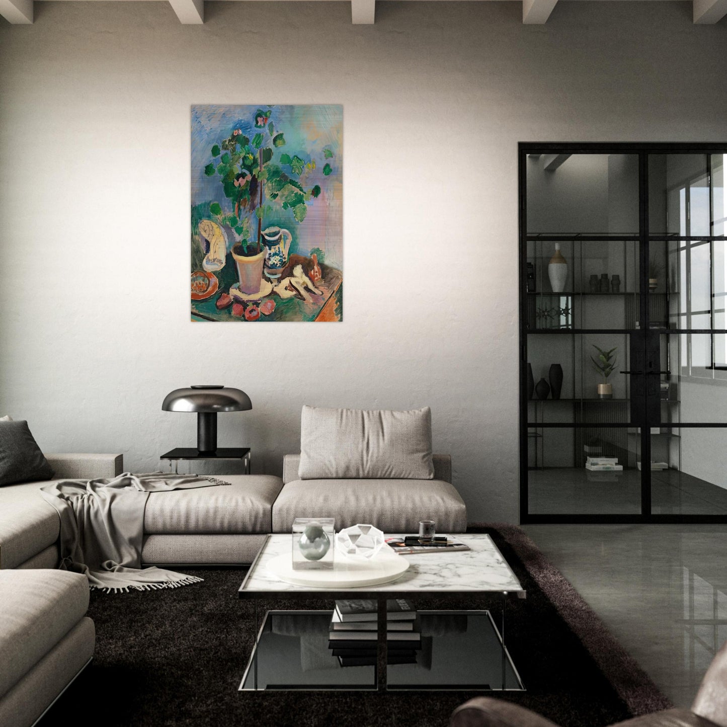 THE GERANIUM 1906 - Henri Matisse Brushed Aluminum Print - 70x100 cm / 28x40 inches | Henri Matisse Aluminum Print | Henri Matisse Prints