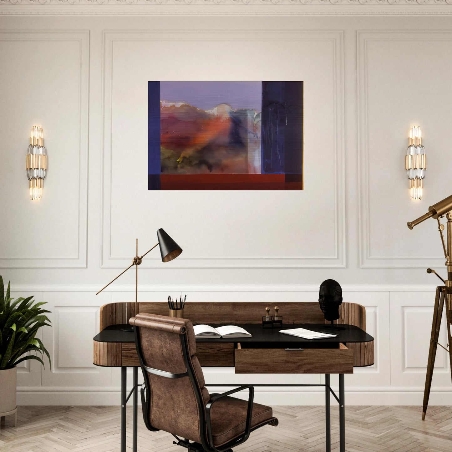Sixteenth Century - 1985 - Ronnie Landfield Brushed Aluminum Print - 70x100 cm / 28x40 inches | Ronnie Landfield Aluminum Print | Ronnie Landfield Prints