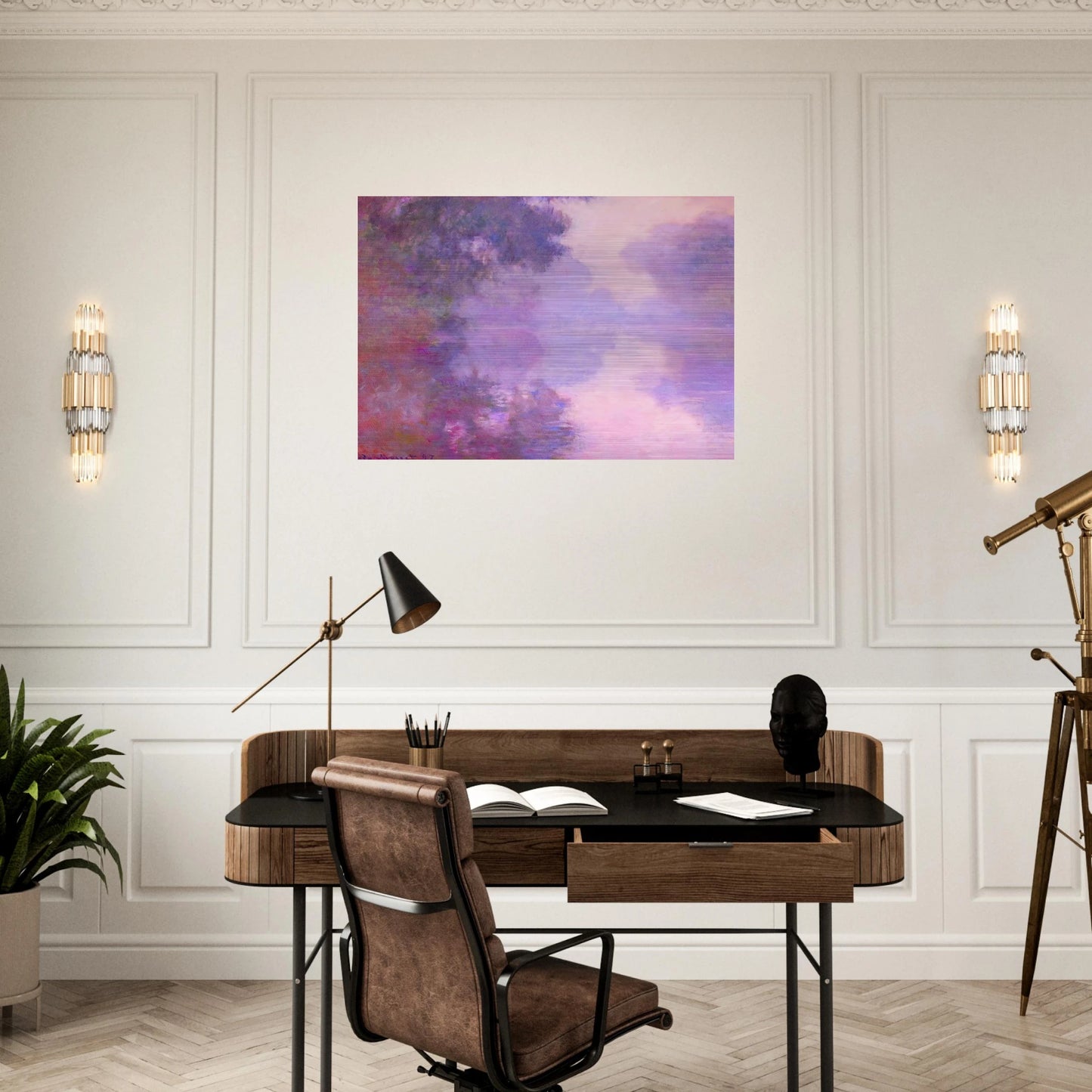 Misty Morning on the Seine - claude monet Brushed Aluminum Print - 70x100 cm / 28x40 inches | claude monet Aluminum Print | claude monet Prints