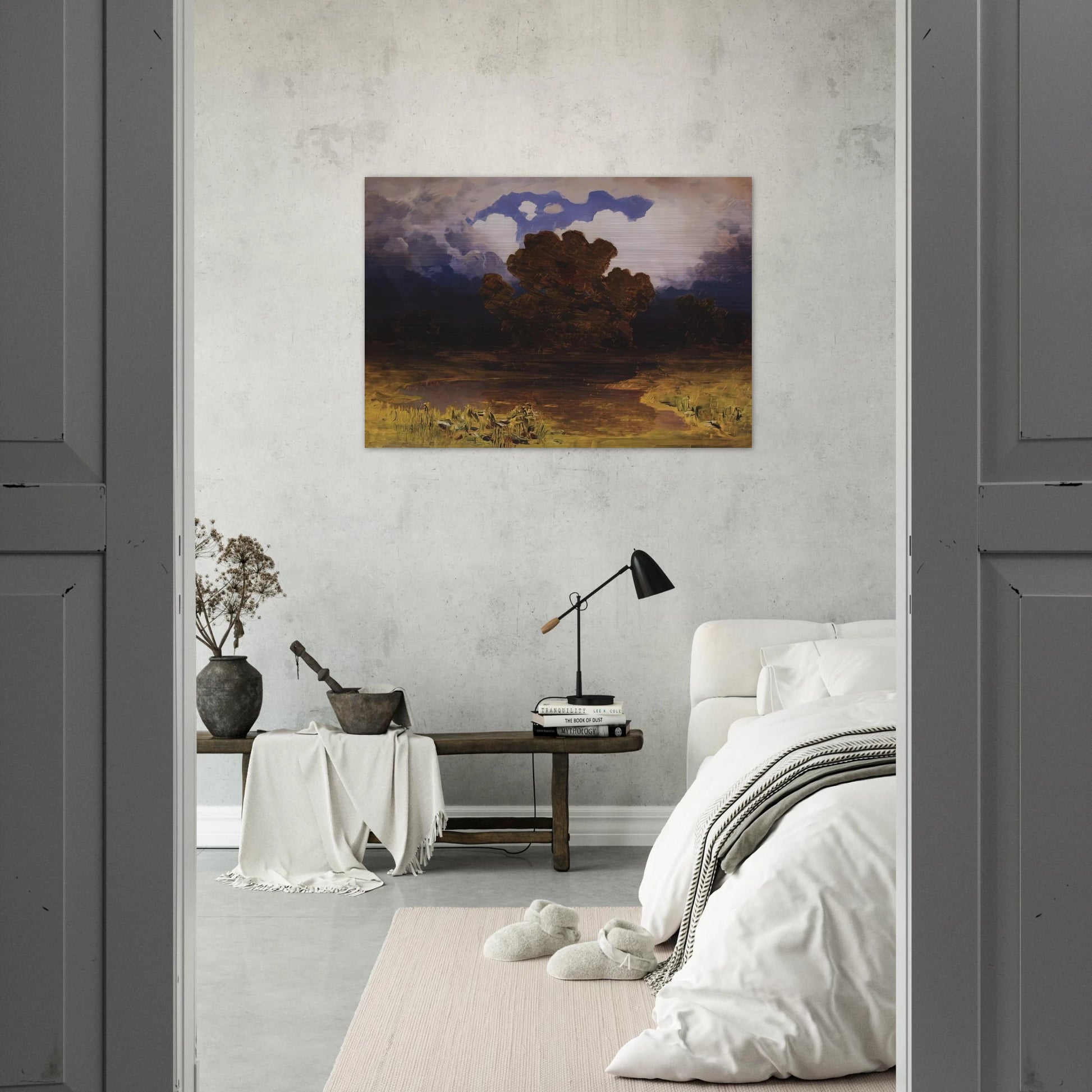Forest Lake. Cloud - Arkhyp Kuindzhi Brushed Aluminum Print - 70x100 cm / 28x40 inches | Arkhyp Kuindzhi Aluminum Print | Arkhyp Kuindzhi Prints