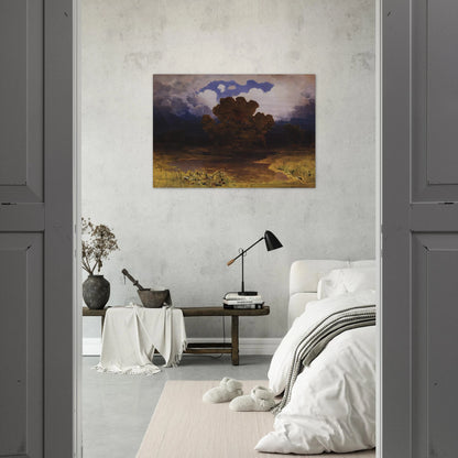 Forest Lake. Cloud - Arkhyp Kuindzhi Brushed Aluminum Print - 70x100 cm / 28x40 inches | Arkhyp Kuindzhi Aluminum Print | Arkhyp Kuindzhi Prints