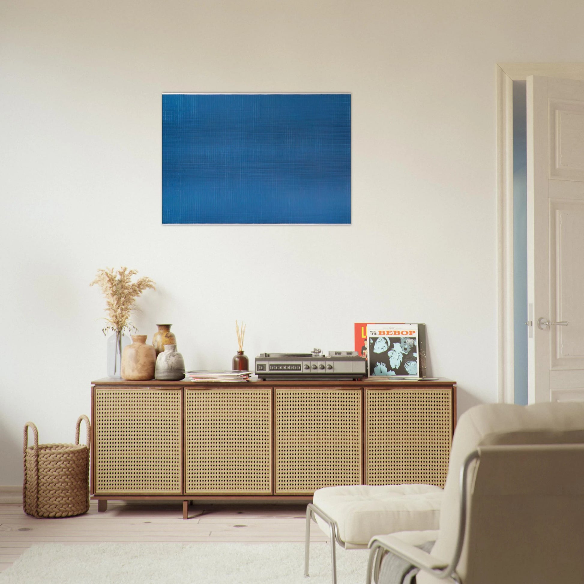 Night Sea - Agnes Martin Brushed Aluminum Print - 70x100 cm / 28x40 inches | Agnes Martin Aluminum Print | Agnes Martin Prints