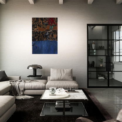 Blue Blue Blue - Allan Kaprow Brushed Aluminum Print - 70x100 cm / 28x40 inches | Allan Kaprow Aluminum Print | Allan Kaprow Prints