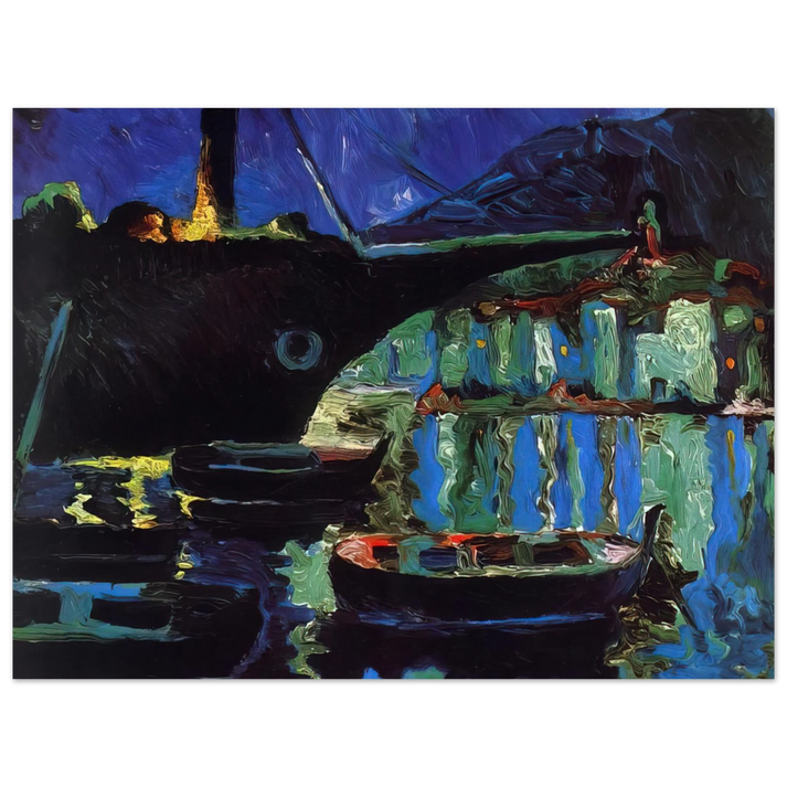 Salvador Dali - PORT OF CADAQUES NIGHT  75x100 cm / 30x40inches Fine Art Poster
