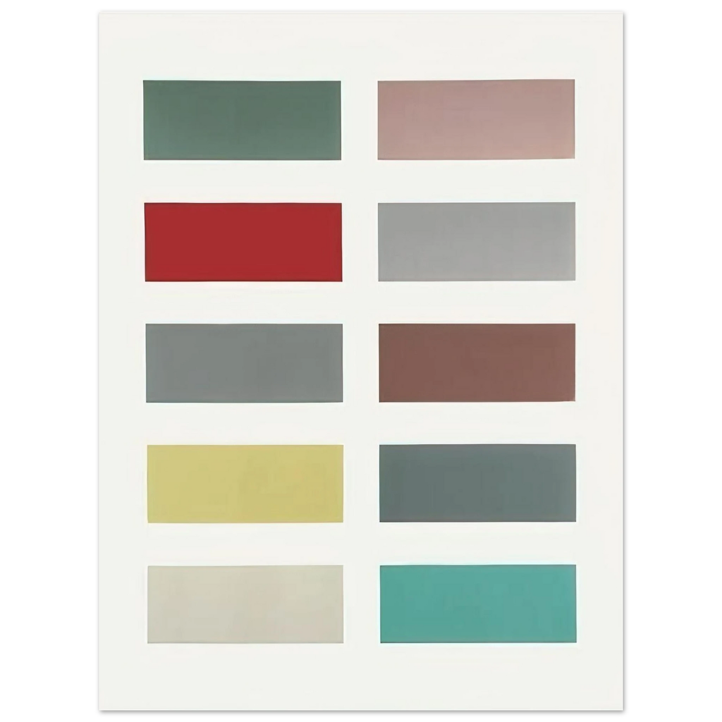 Gerhard Richter - TEN COLOURS 1966  75x100 cm / 30x40inches Fine Art Poster