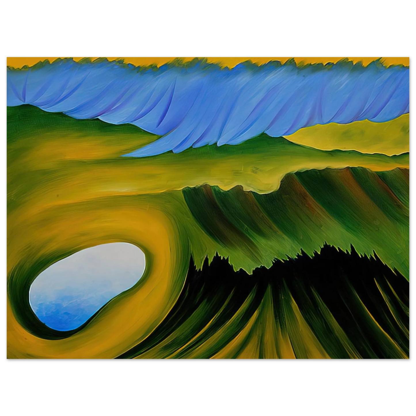 Georgia O'Keeffe - Mountains and Lake Fine Art Poster