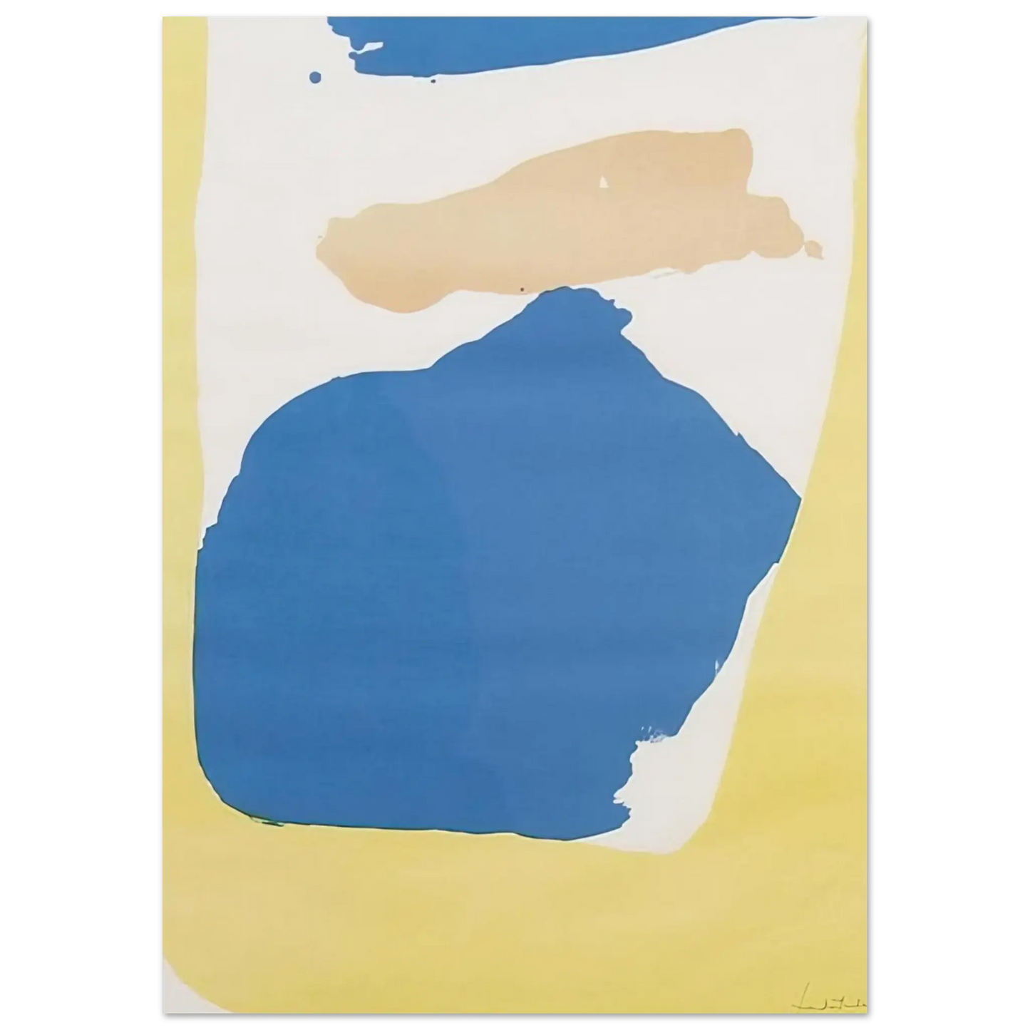Helen Frankenthaler - Frankenthaler Preview - 1965 Wall art - 60x80 cm / 24x32 Inches - Premium Wooden Framed Poster With Fine Art Paper - White frame