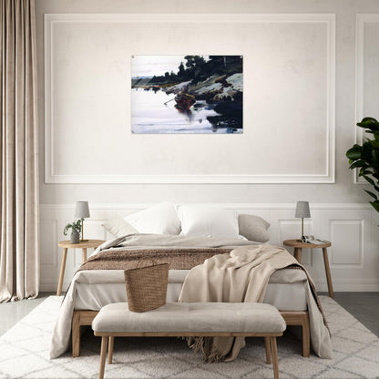 TURKEY COVE LEDGE - Andrew Wyeth Acrylic Print - 70x100 cm / 28x40″ inches