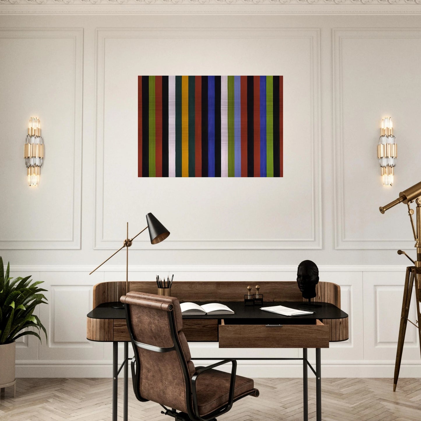 Hot Beat - 1964 - Gene Davis Brushed Aluminum Print - 70x100 cm / 28x40 inches | Gene Davis Aluminum Print | Gene Davis Prints