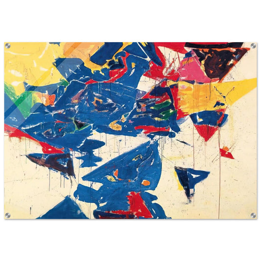 Middle Blue III - Sam Francis Acrylic Print - 70x100 cm / 28x40″ inches